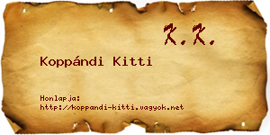 Koppándi Kitti névjegykártya