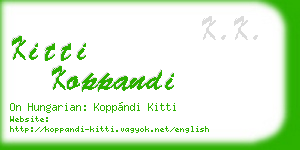 kitti koppandi business card